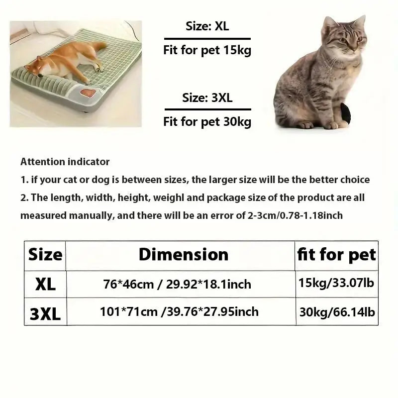 Winter Pet Bed Mat with Zipper Remolvable Elastic Cat Bed for Dog Sleeping Mat Washable Cat Nest Pet Sofa Cushion for Medium Dog