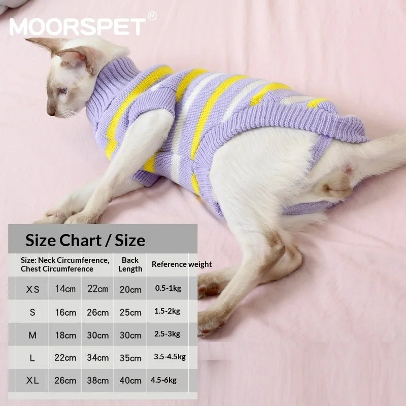 Warm Autumn Winter Cat Clothes For Hairless Cats Like Sphynx And Devon Rex Cat Sweaters That Keep Your Feline Cozy