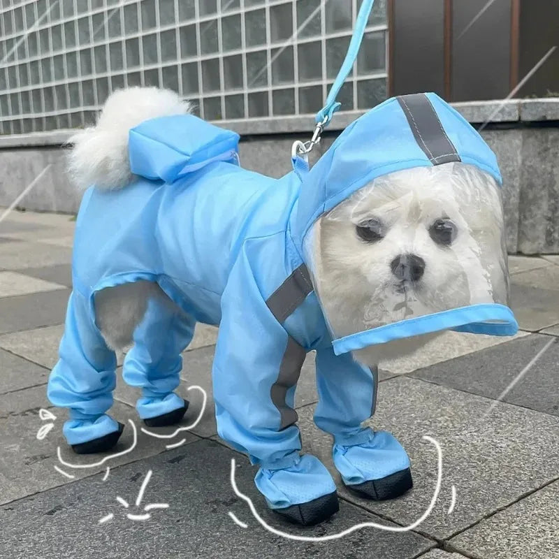 Raincoat For Small Medium large Dog Cat Waterproof All-inclusive Pet Cloak Costume Dog Rainy Day Keep Dry Rain Boots Clothes