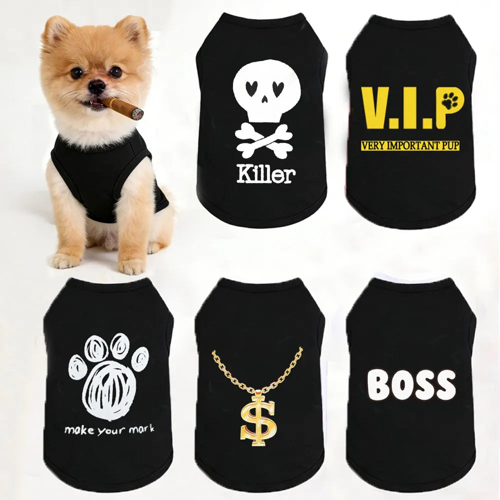 Pet Summer Vest Dog & Cat Fashion Role-playing Clothes Soft Fabric Light BeathableBichonPomeranian Golden RetrieverOutfit XS-6XL