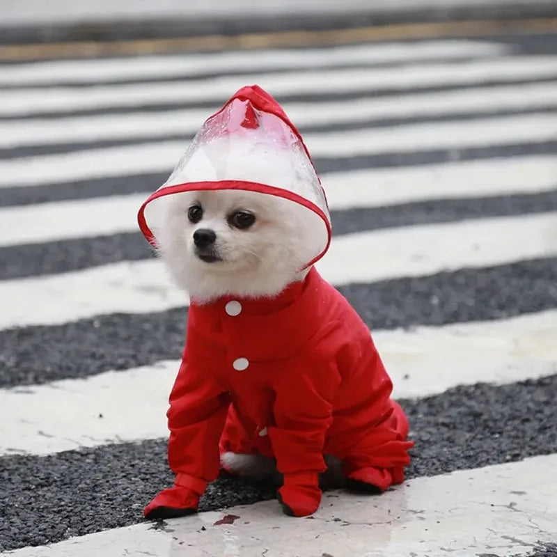 Raincoat For Small Medium large Dog Cat Waterproof All-inclusive Pet Cloak Costume Dog Rainy Day Keep Dry Rain Boots Clothes