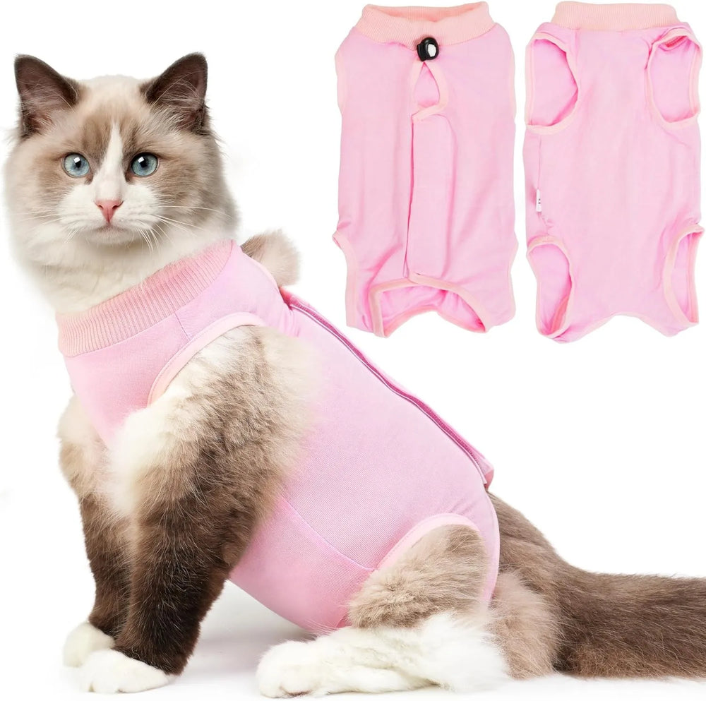 Pet Supplies, Cat Clothes, Cat Sterilization Vest, Anti Licking And Biting Soft And Super Elastic Short Blue Cat Supplies